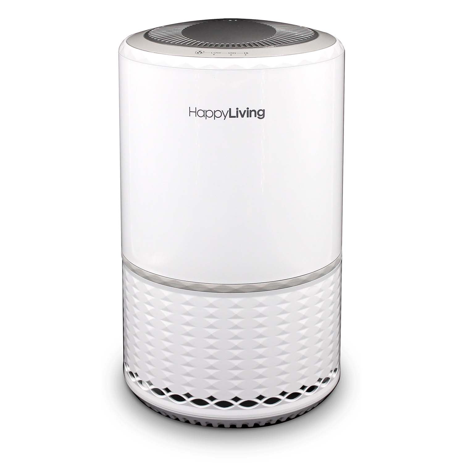 Happy Living 3 Stage HEPA Air Purifier Glossy White