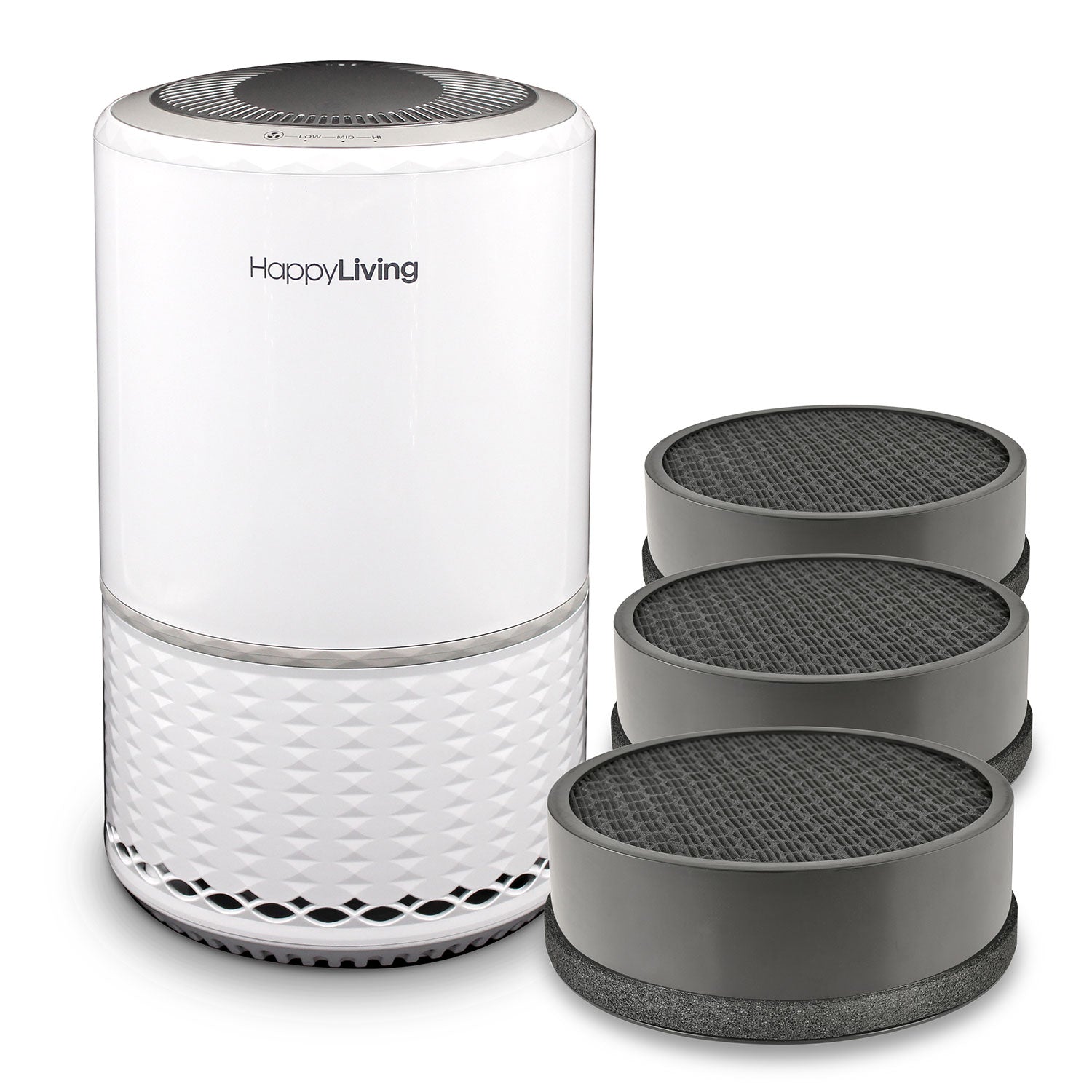 An image of a white HL-001 air purifier bundle.