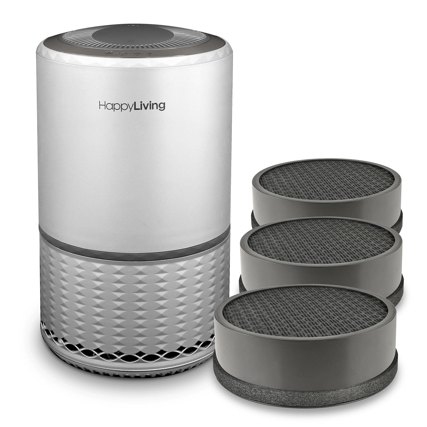 An image of a gray HL-001 air purifier bundle.