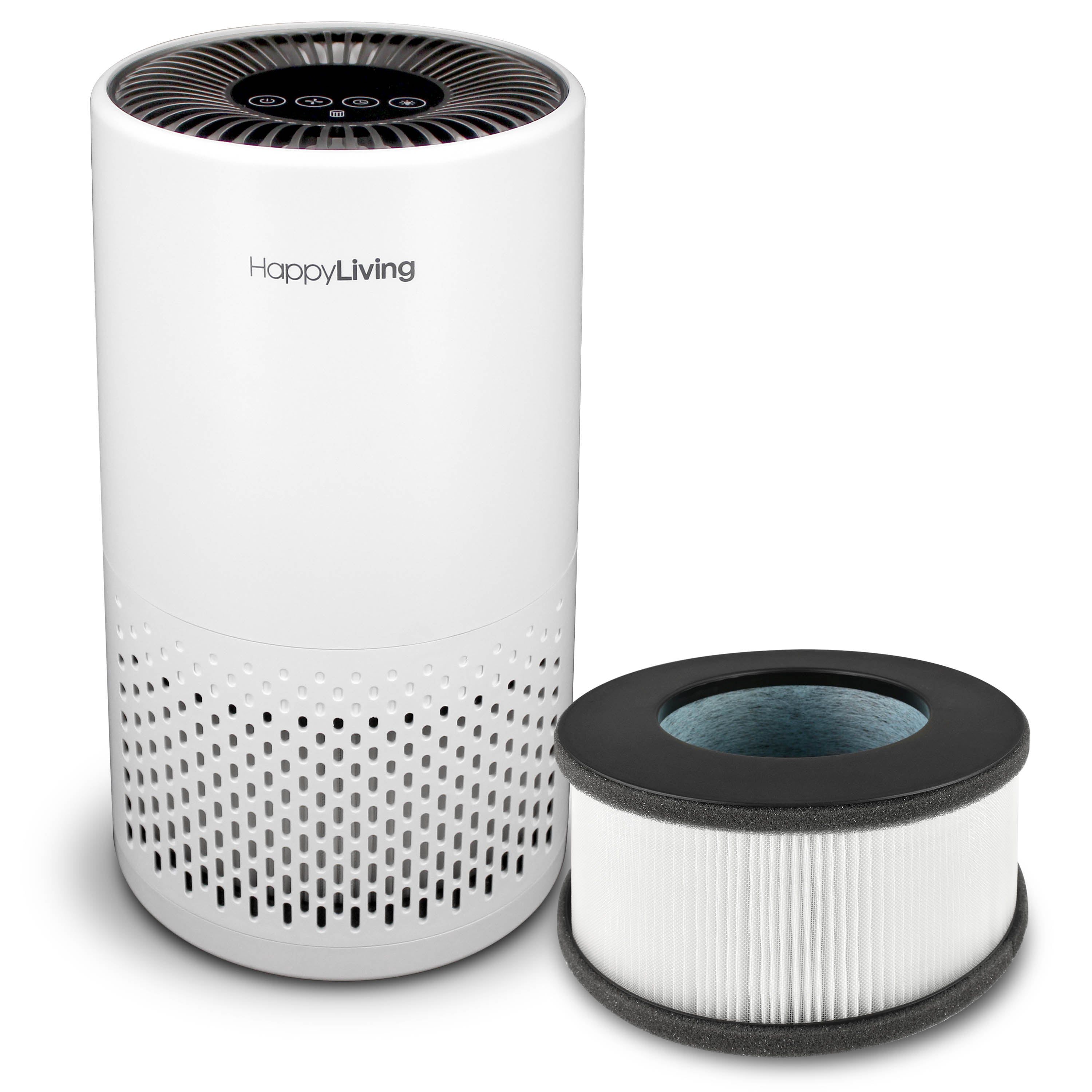 An image of a white HL-002 air purifier.