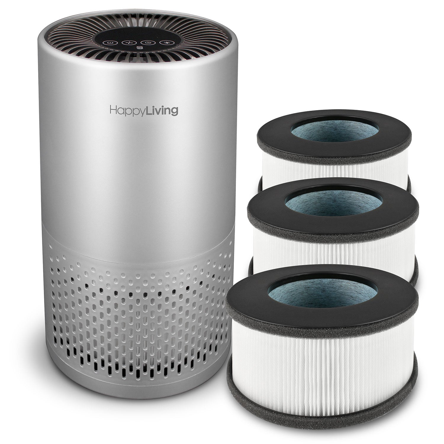 Happy Living HL-002 Air Purifier + HEPA Filter Bundle