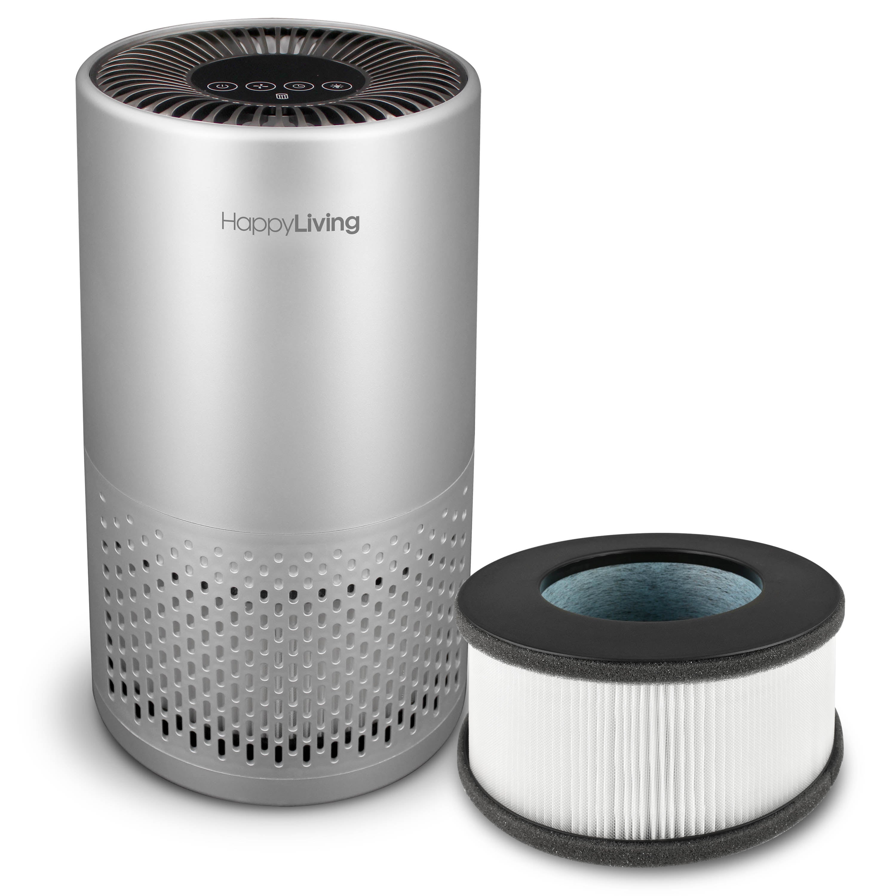An image of a gray HL-002 air purifier.